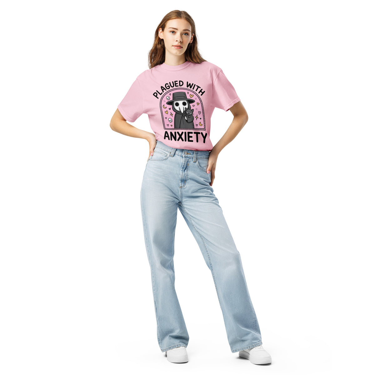 Plagued With Anxiety T-Shirt | Funny Mental Health Graphic Tee - Spinsterly Co