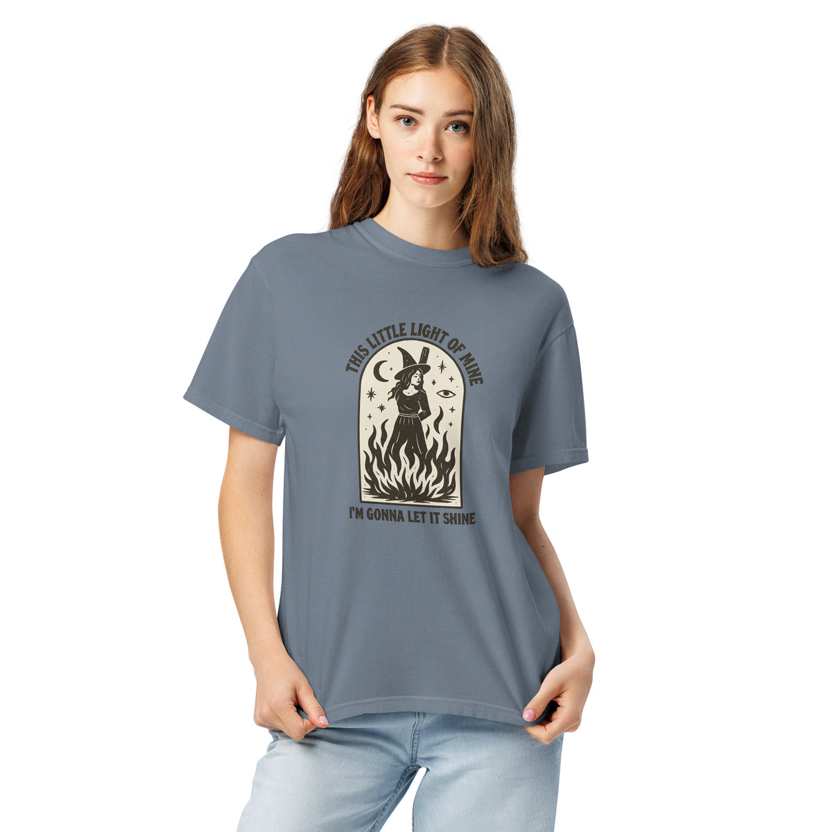 This Little Light of Mine Witch Graphic Tee | Feminist Witchy Statement Tee - Spinsterly Co