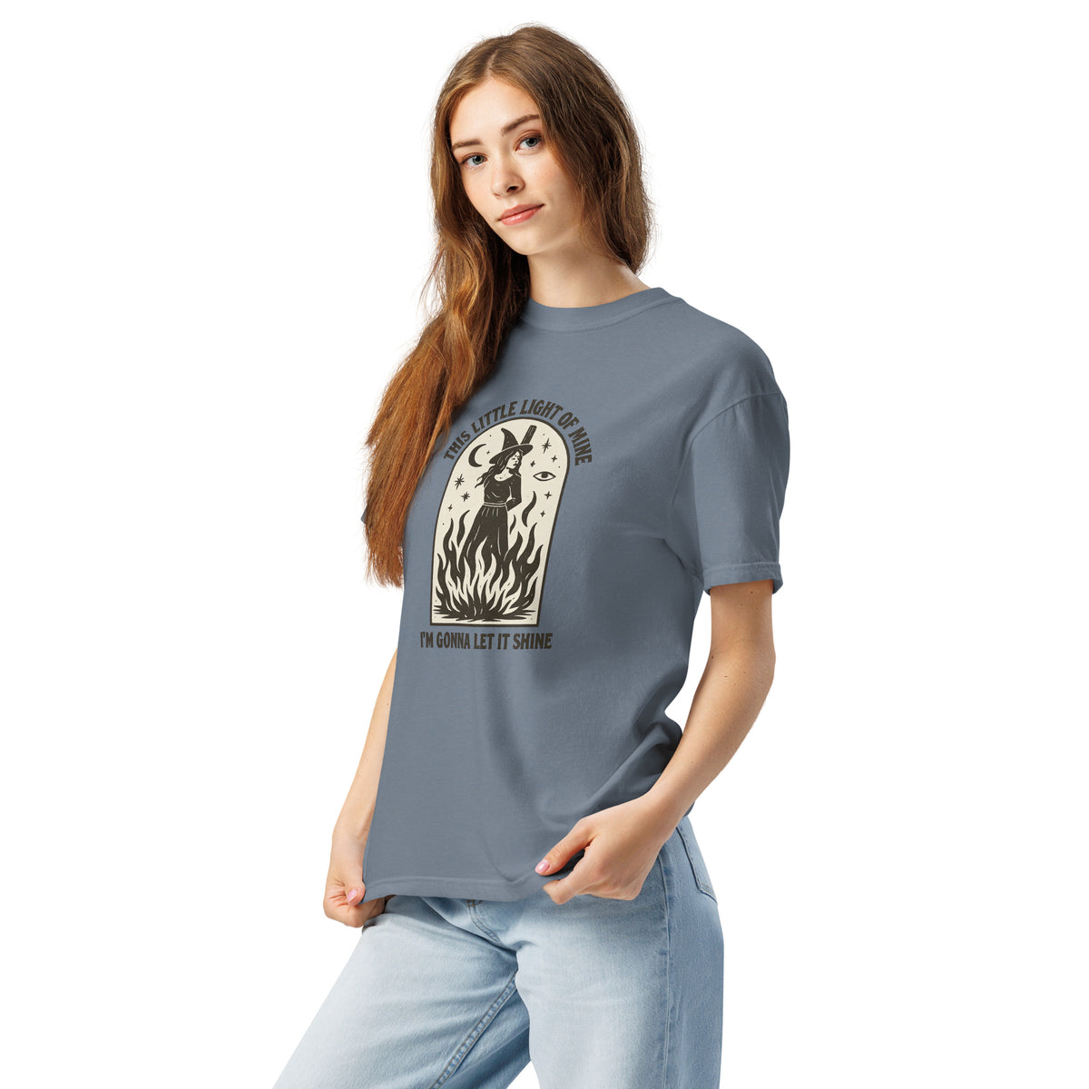 This Little Light of Mine Witch Graphic Tee | Feminist Witchy Statement Tee - Spinsterly Co