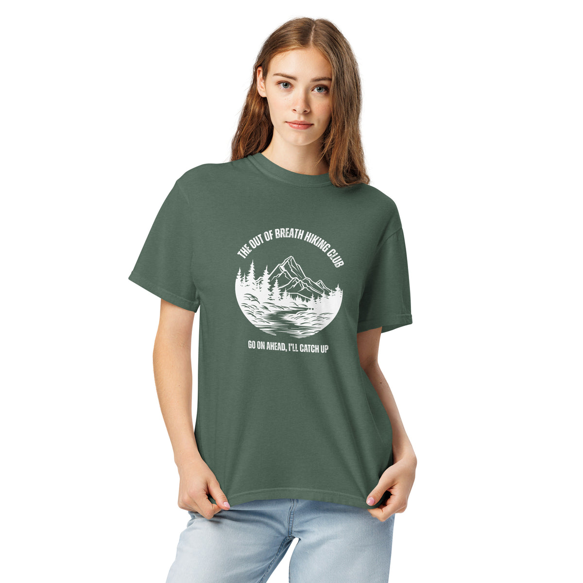 Out of Breath Hiking Club T-Shirt | Funny Hiking Graphic Tee - Spinsterly Co