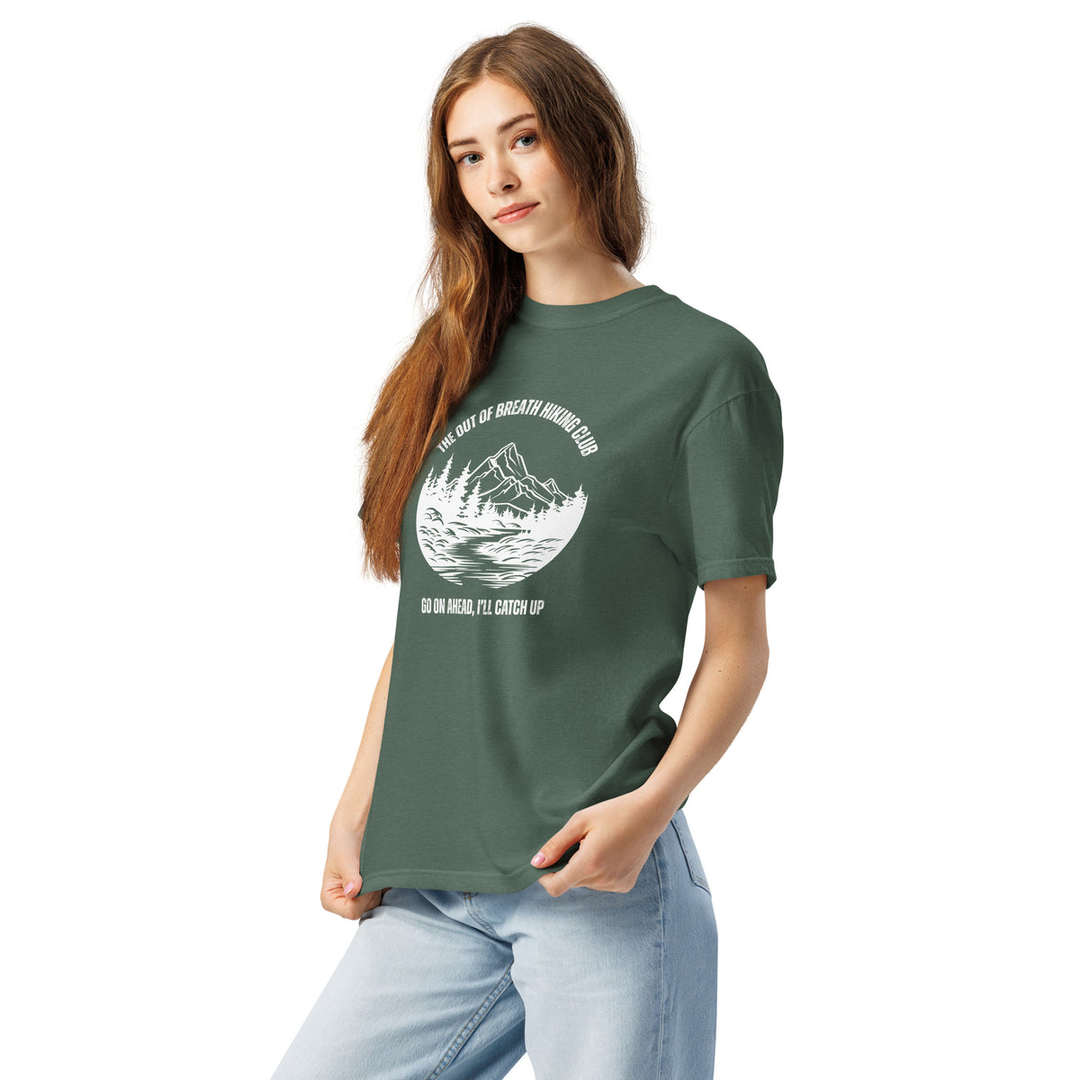 Out of Breath Hiking Club T-Shirt | Funny Hiking Graphic Tee - Spinsterly Co