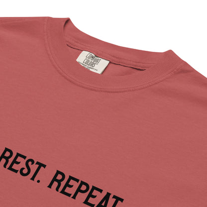Rage. Rest. Repeat. — Feminist Slogan Garment-Dyed Heavyweight T-Shirt - Spinsterly Co