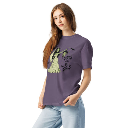 Girls Will Be Girls Gothic Unisex T-Shirt | Dark Humor Feminist Graphic Tee - Spinsterly Co