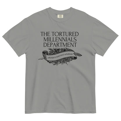 The Tortured Millennials Department T-Shirt | Millennial Humor Graphic Tee - Spinsterly Co