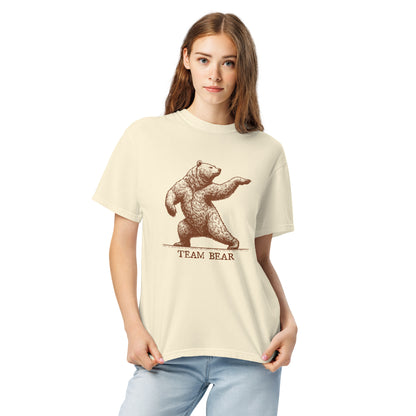 Team Bear Vintage Graphic Tee | Garment-Dyed Heavyweight T-Shirt - Spinsterly Co