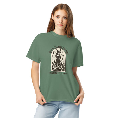 This Little Light of Mine Witch Graphic Tee | Feminist Witchy Statement Tee - Spinsterly Co