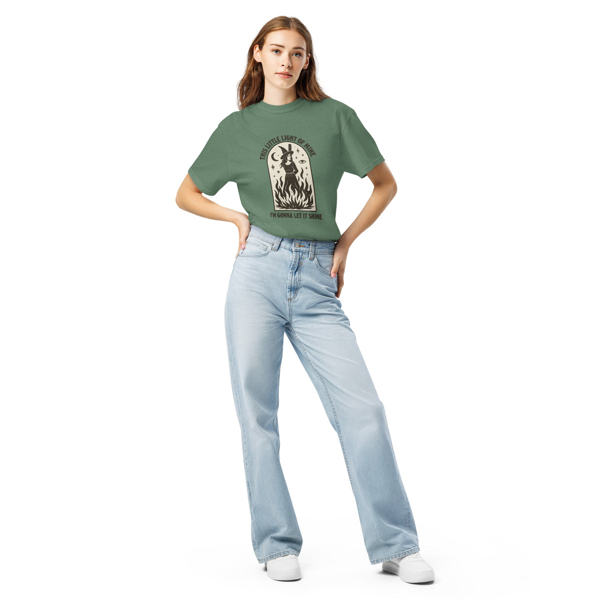 This Little Light of Mine Witch Graphic Tee | Feminist Witchy Statement Tee - Spinsterly Co