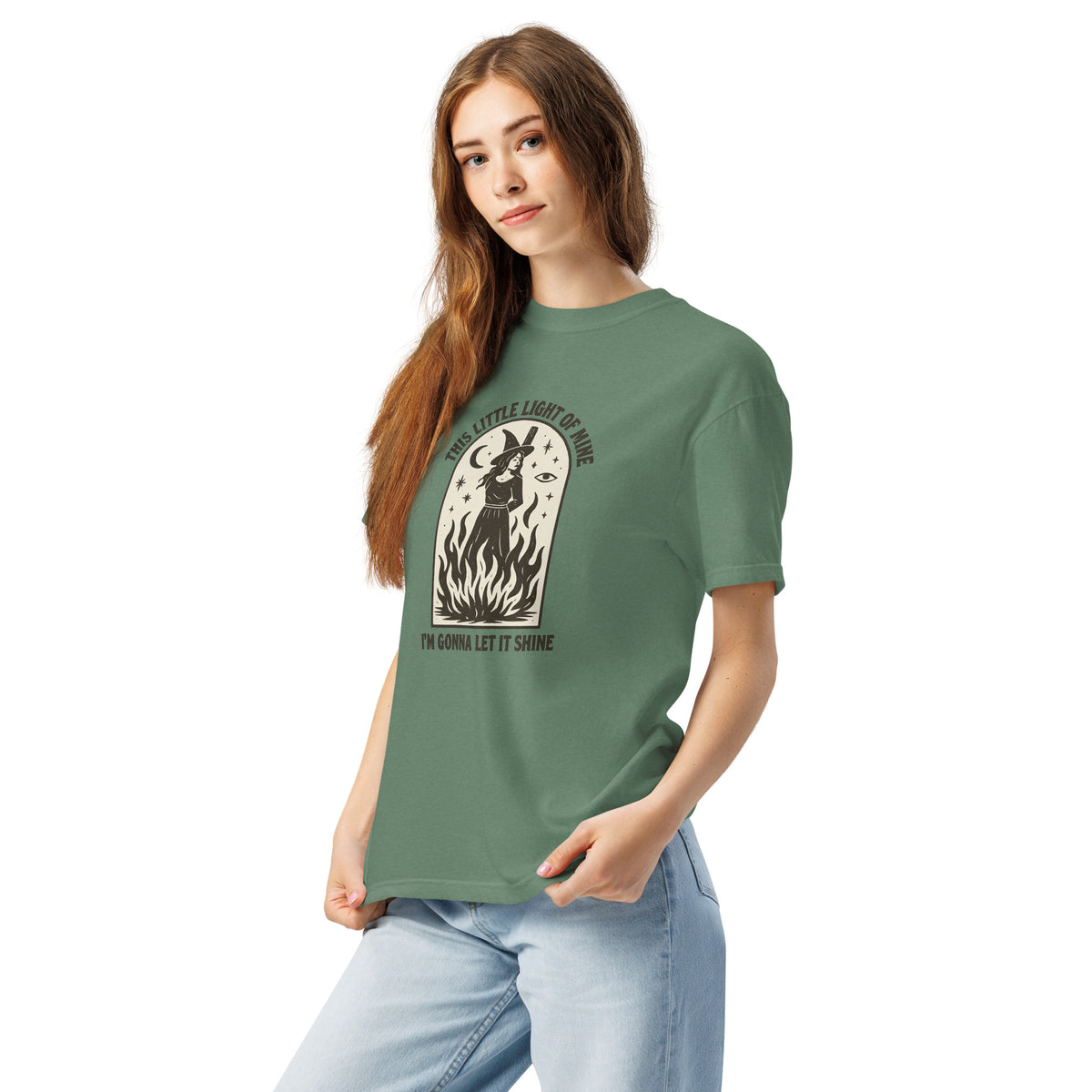 This Little Light of Mine Witch Graphic Tee | Feminist Witchy Statement Tee - Spinsterly Co