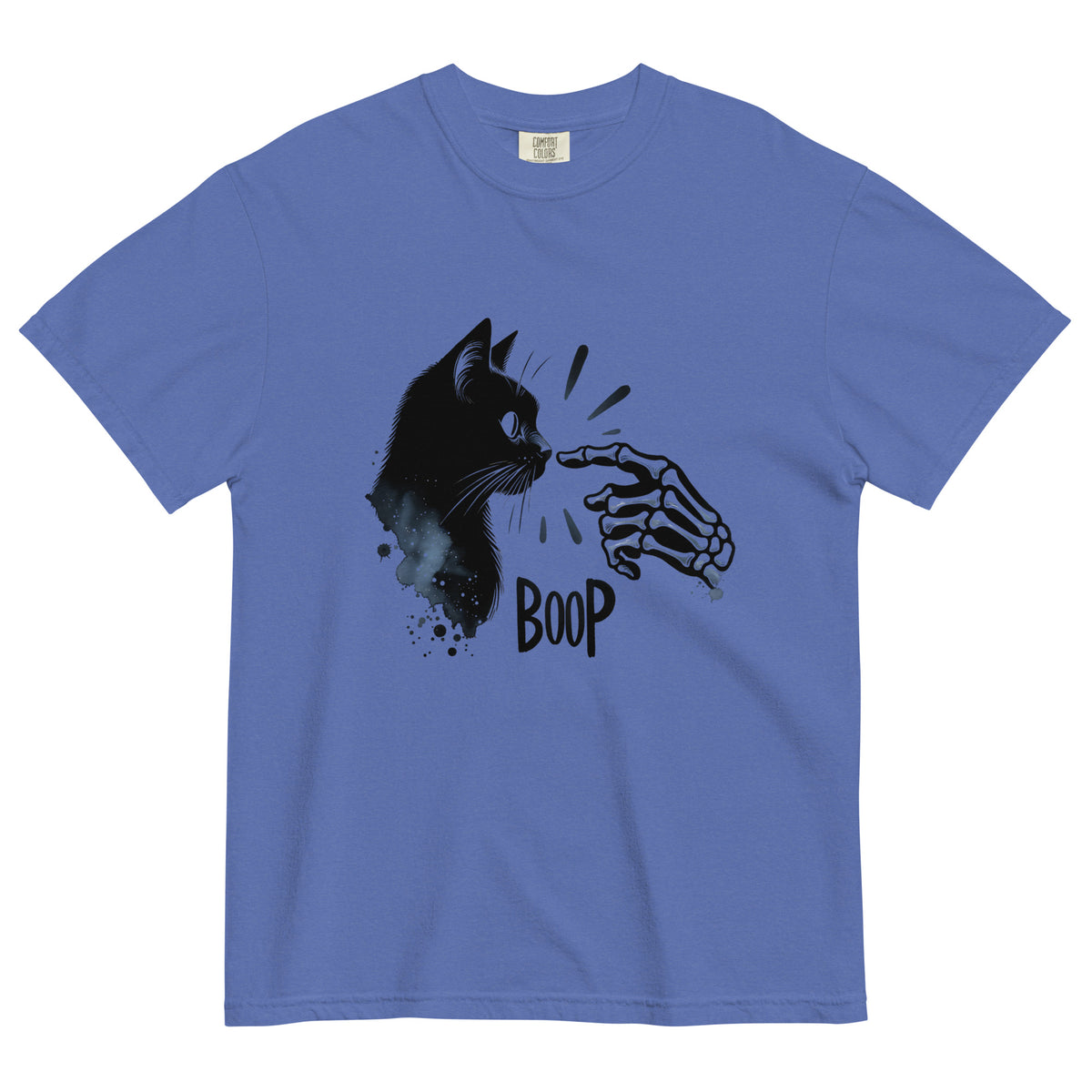 Skeleton Boop Cat T-Shirt | Witchy Black Cat Graphic Tee - Spinsterly Co