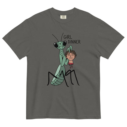 Girl Dinner T-Shirt | Praying Mantis Dark Humor Graphic Tee - Spinsterly Co