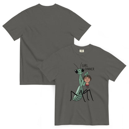 Girl Dinner T-Shirt | Praying Mantis Dark Humor Graphic Tee - Spinsterly Co