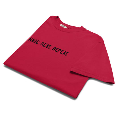 Rage. Rest. Repeat. — Feminist Slogan Garment-Dyed Heavyweight T-Shirt - Spinsterly Co