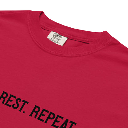 Rage. Rest. Repeat. — Feminist Slogan Garment-Dyed Heavyweight T-Shirt - Spinsterly Co