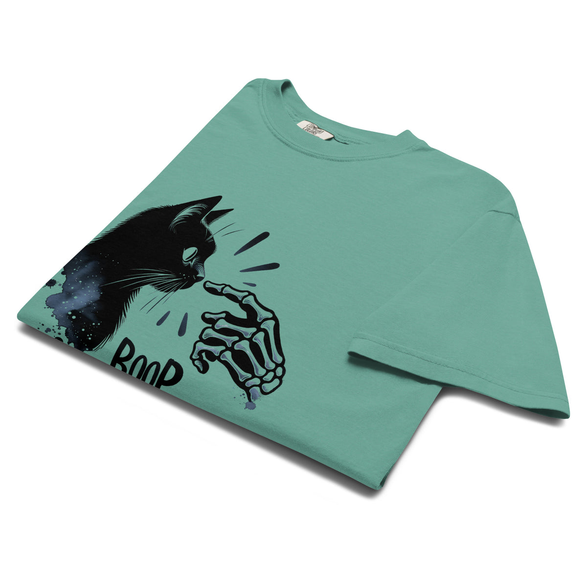 Skeleton Boop Cat T-Shirt | Witchy Black Cat Graphic Tee - Spinsterly Co