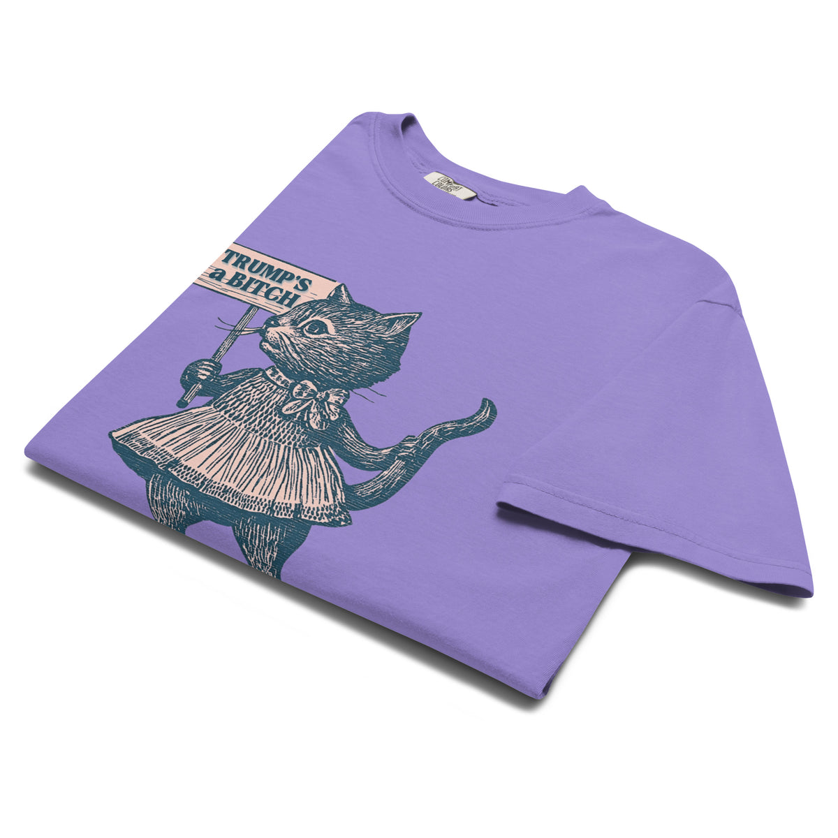 Trump's a Bitch Vintage Protest Cat T-Shirt | Anti-Trump Political Tee - Spinsterly Co