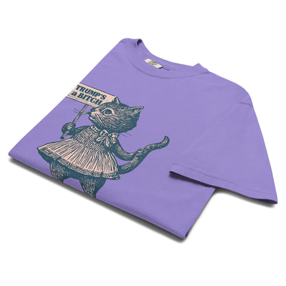 Trump's a Bitch Vintage Protest Cat T-Shirt | Anti-Trump Political Tee - Spinsterly Co