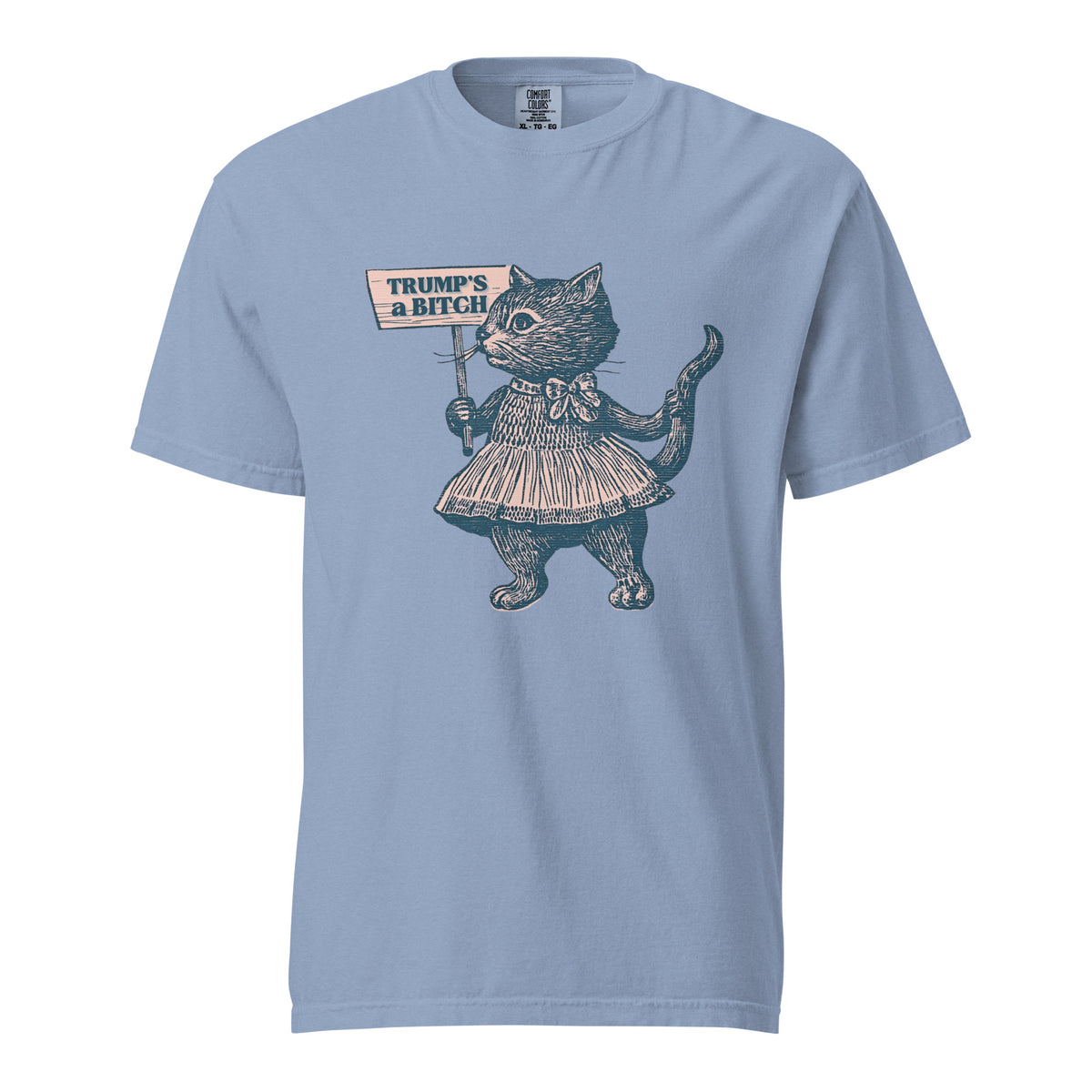 Trump's a Bitch Vintage Protest Cat T-Shirt | Anti-Trump Political Tee - Spinsterly Co