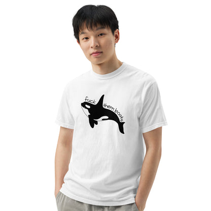 Fuck Them Boats Orca T-Shirt | Funny Orca Uprising Garment-Dyed Heavyweight Tee - Spinsterly Co