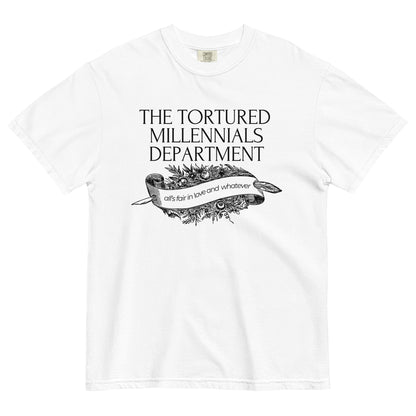 The Tortured Millennials Department T-Shirt | Millennial Humor Graphic Tee - Spinsterly Co