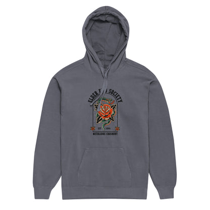 Elder Emo Society Hoodie | Metalcore Crashout Garment-Dyed Sweatshirt - Spinsterly Co