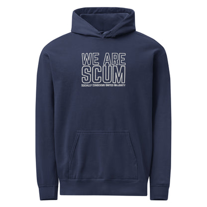 We Are SCUM Hoodie | Socially Conscious United Majority Embroidered Graphic Sweatshirt - Spinsterly Co