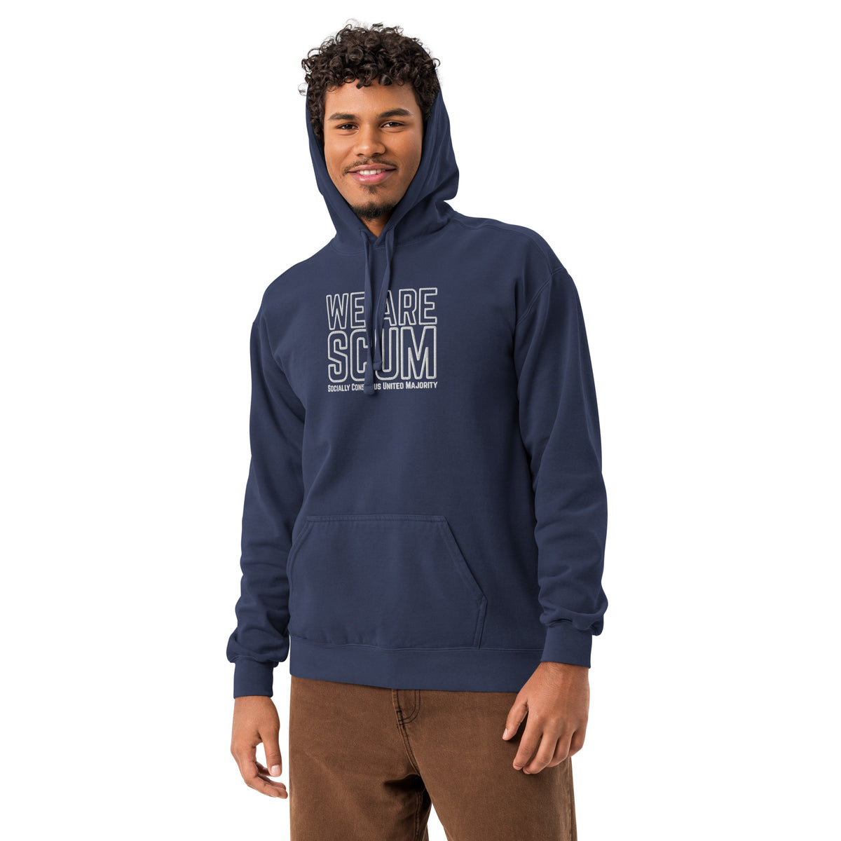 We Are SCUM Hoodie | Socially Conscious United Majority Embroidered Graphic Sweatshirt - Spinsterly Co