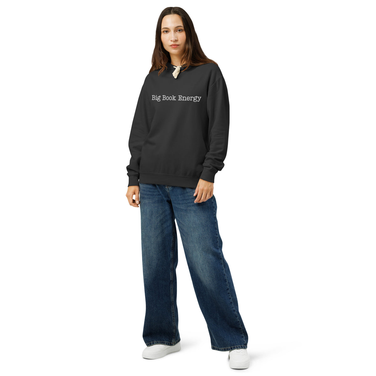 Big Book Energy Garment-Dyed Lightweight Hoodie | Bookish Pullover Hoodie - Spinsterly Co