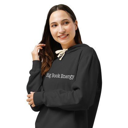 Big Book Energy Garment-Dyed Lightweight Hoodie | Bookish Pullover Hoodie - Spinsterly Co