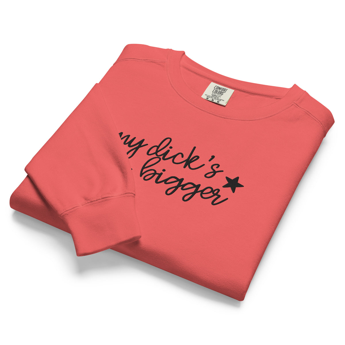 My Dick's Bigger Sweatshirt | Funny Feminist Garment-Dyed Crewneck - Spinsterly Co