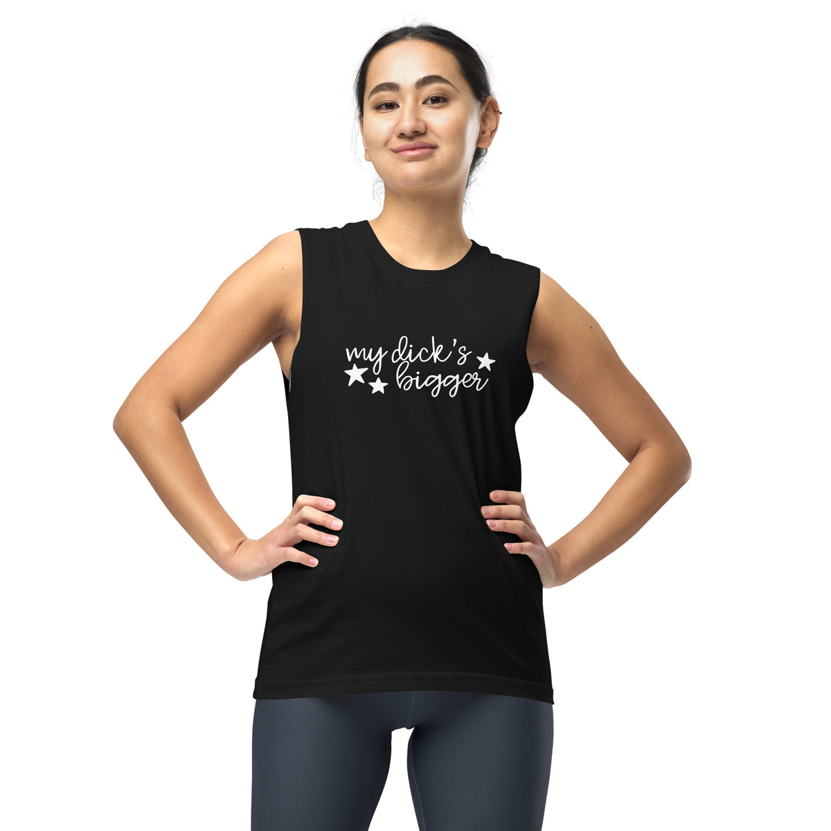 My Dick's Bigger Muscle Tank | Feminist Sleeveless Shirt - Spinsterly Co