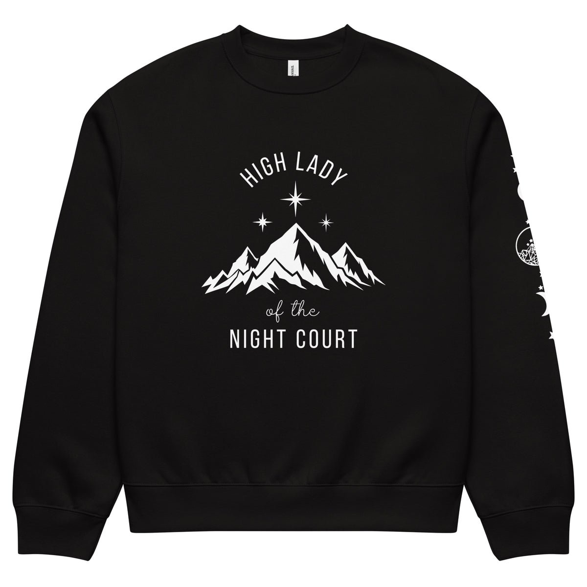High Lady of the Night Court Oversized Crewneck Sweatshirt | Dark Academia Fantasy Apparel - Spinsterly Co