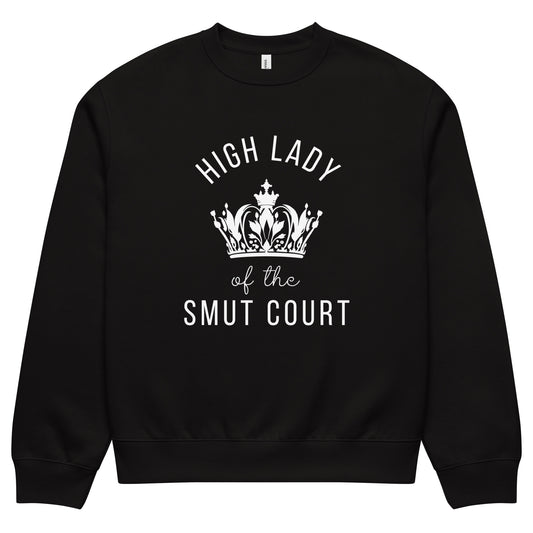 High Lady of the Smut Court Oversized Crewneck Sweatshirt | Bookish Crown Graphic - Spinsterly Co