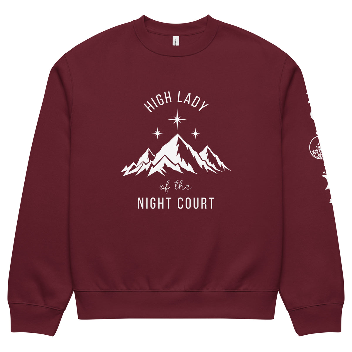 High Lady of the Night Court Oversized Crewneck Sweatshirt | Dark Academia Fantasy Apparel - Spinsterly Co