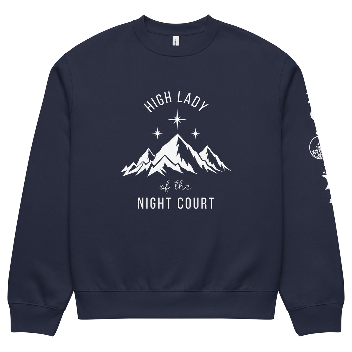 High Lady of the Night Court Oversized Crewneck Sweatshirt | Dark Academia Fantasy Apparel - Spinsterly Co