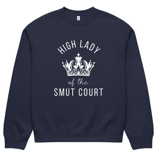 High Lady of the Smut Court Oversized Crewneck Sweatshirt | Bookish Crown Graphic - Spinsterly Co