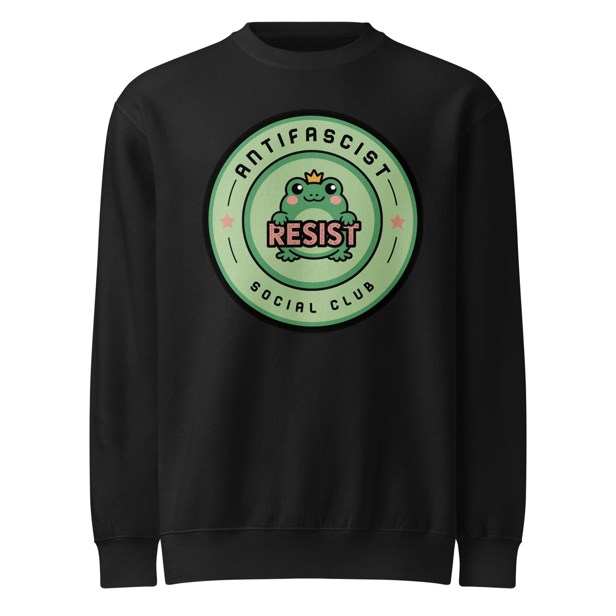Antifascist Social Club Kawaii Frog Crew Neck Sweatshirt | Political Activist Sweatshirt - Spinsterly Co