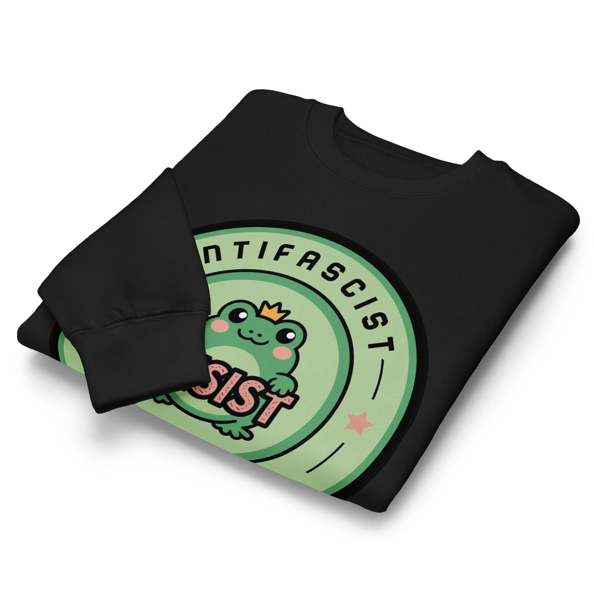 Antifascist Social Club Kawaii Frog Crew Neck Sweatshirt | Political Activist Sweatshirt - Spinsterly Co