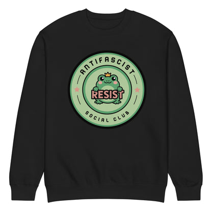 Antifascist Social Club Kawaii Frog Crew Neck Sweatshirt | Political Activist Sweatshirt - Spinsterly Co