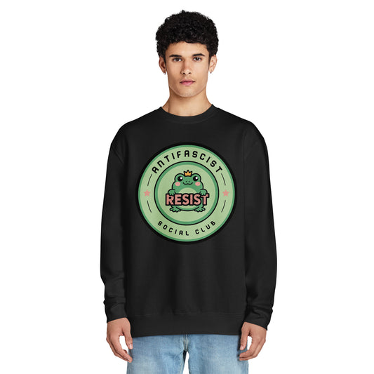 Antifascist Social Club Kawaii Frog Crew Neck Sweatshirt | Political Activist Sweatshirt - Spinsterly Co