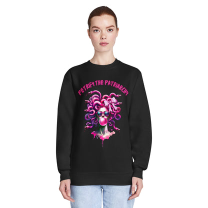 Petrify the Patriarchy Medusa Crewneck Sweatshirt | Feminist Mythology Graphic Sweatshirt - Spinsterly Co