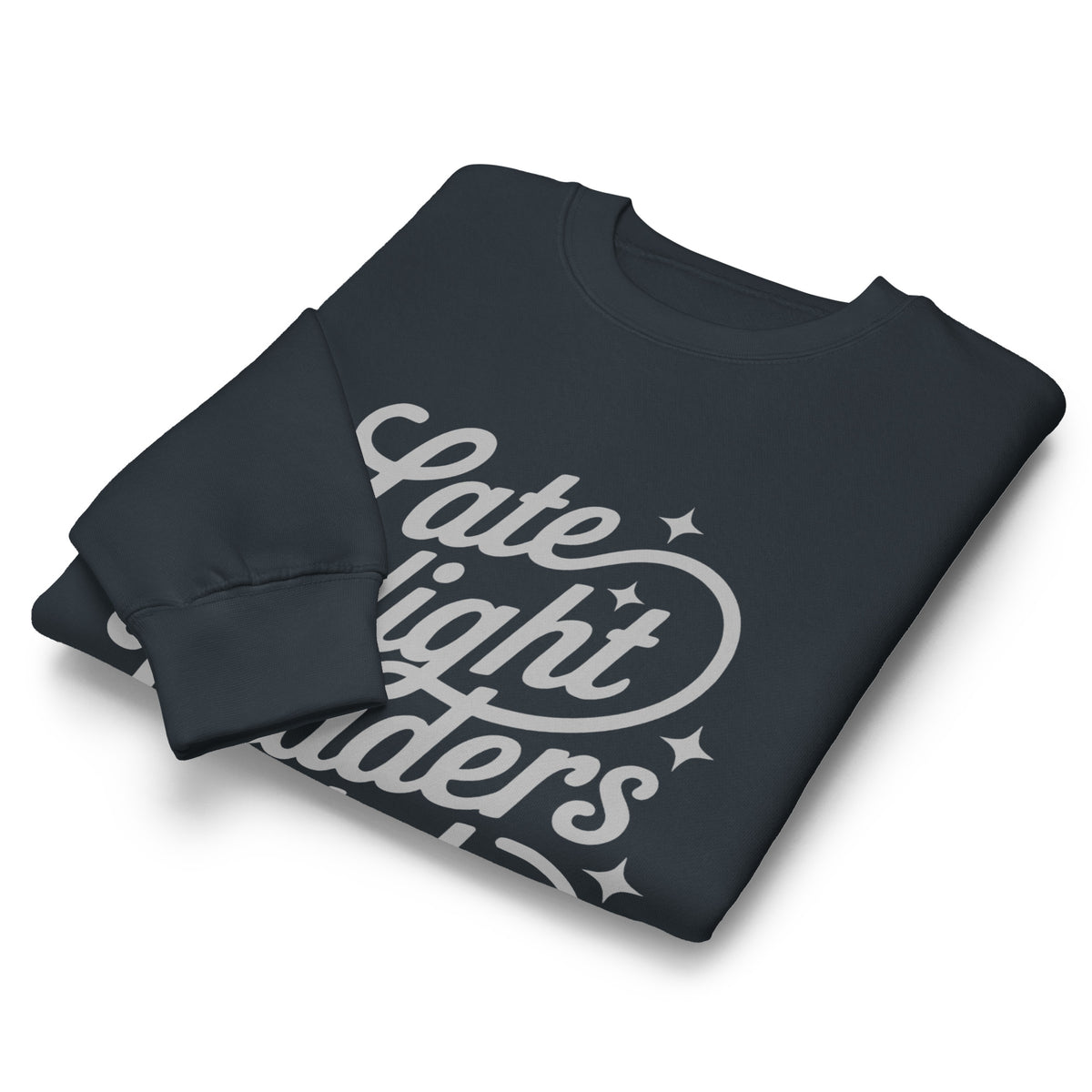 Late Night Readers Club Sweatshirt | Bookish Retro Script Crew Neck - Spinsterly Co