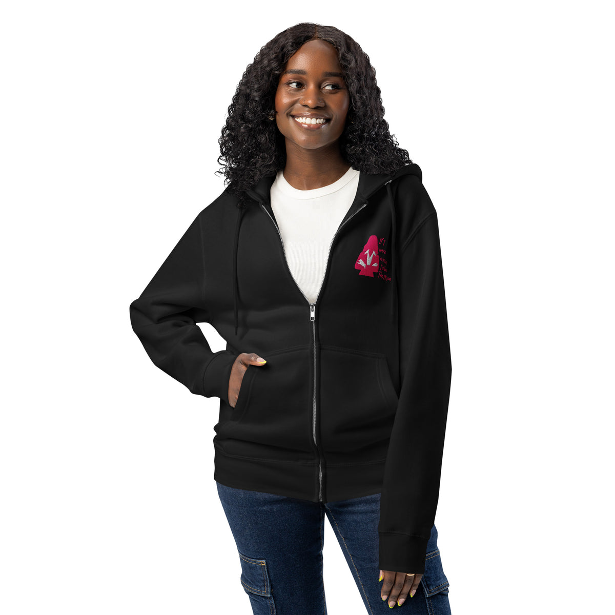 If I Were a Man Full-Zip Hoodie — Feminist Empowerment Graphic Sweatshirt - Spinsterly Co