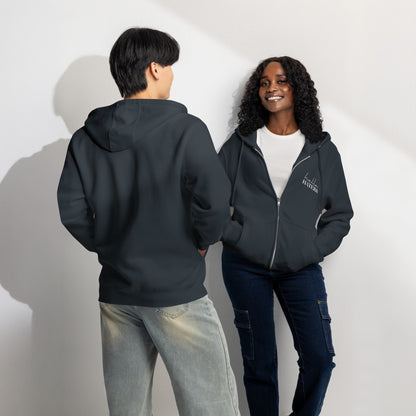 Hello Haters Full Zip Hoodie | Feminist Statement Graphic Hoodie - Spinsterly Co