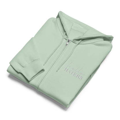 Hello Haters Full Zip Hoodie | Feminist Statement Graphic Hoodie - Spinsterly Co