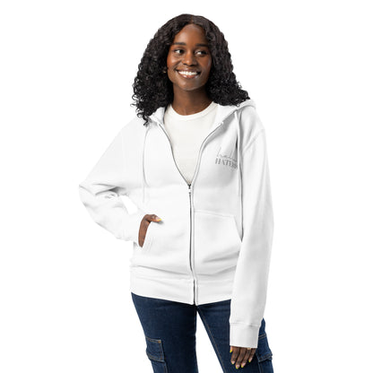 Hello Haters Full Zip Hoodie | Feminist Statement Graphic Hoodie - Spinsterly Co
