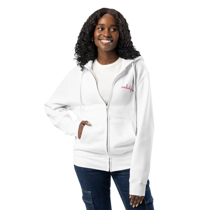 Unladylike Full Zip Hoodie | Feminist Script Graphic Hoodie for Women - Spinsterly Co
