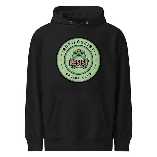 Antifascist Social Club Kawaii Frog Hoodie | Political Activist Apparel - Spinsterly Co