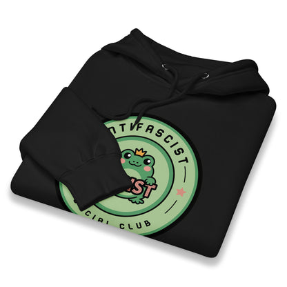 Antifascist Social Club Kawaii Frog Hoodie | Political Activist Apparel - Spinsterly Co