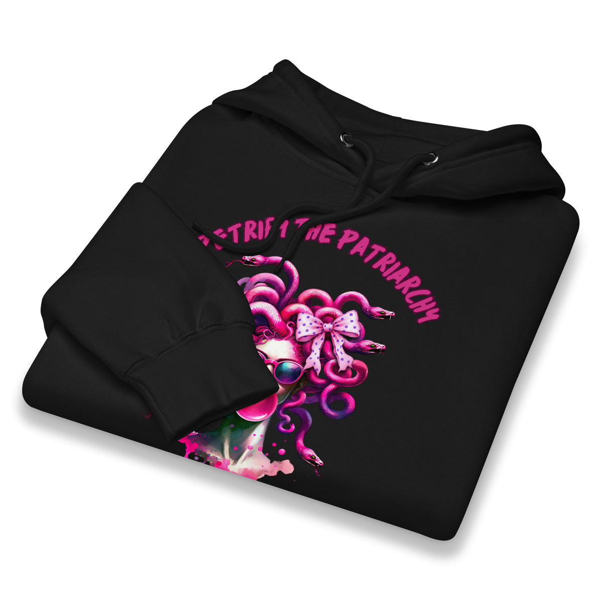 Petrify the Patriarchy Medusa Hoodie | Feminist Mythology Graphic Pullover Hoodie - Spinsterly Co