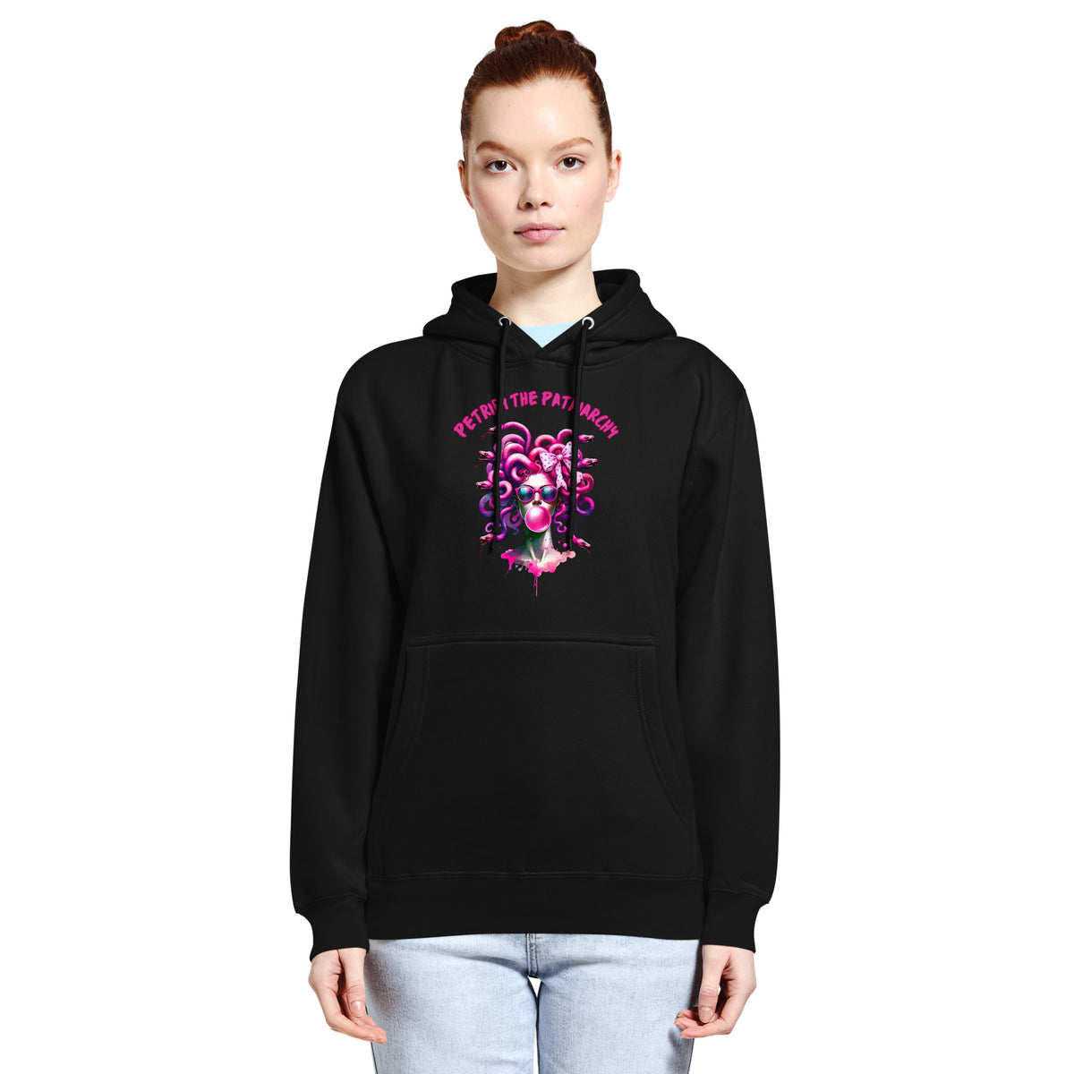 Petrify the Patriarchy Medusa Hoodie | Feminist Mythology Graphic Pullover Hoodie - Spinsterly Co